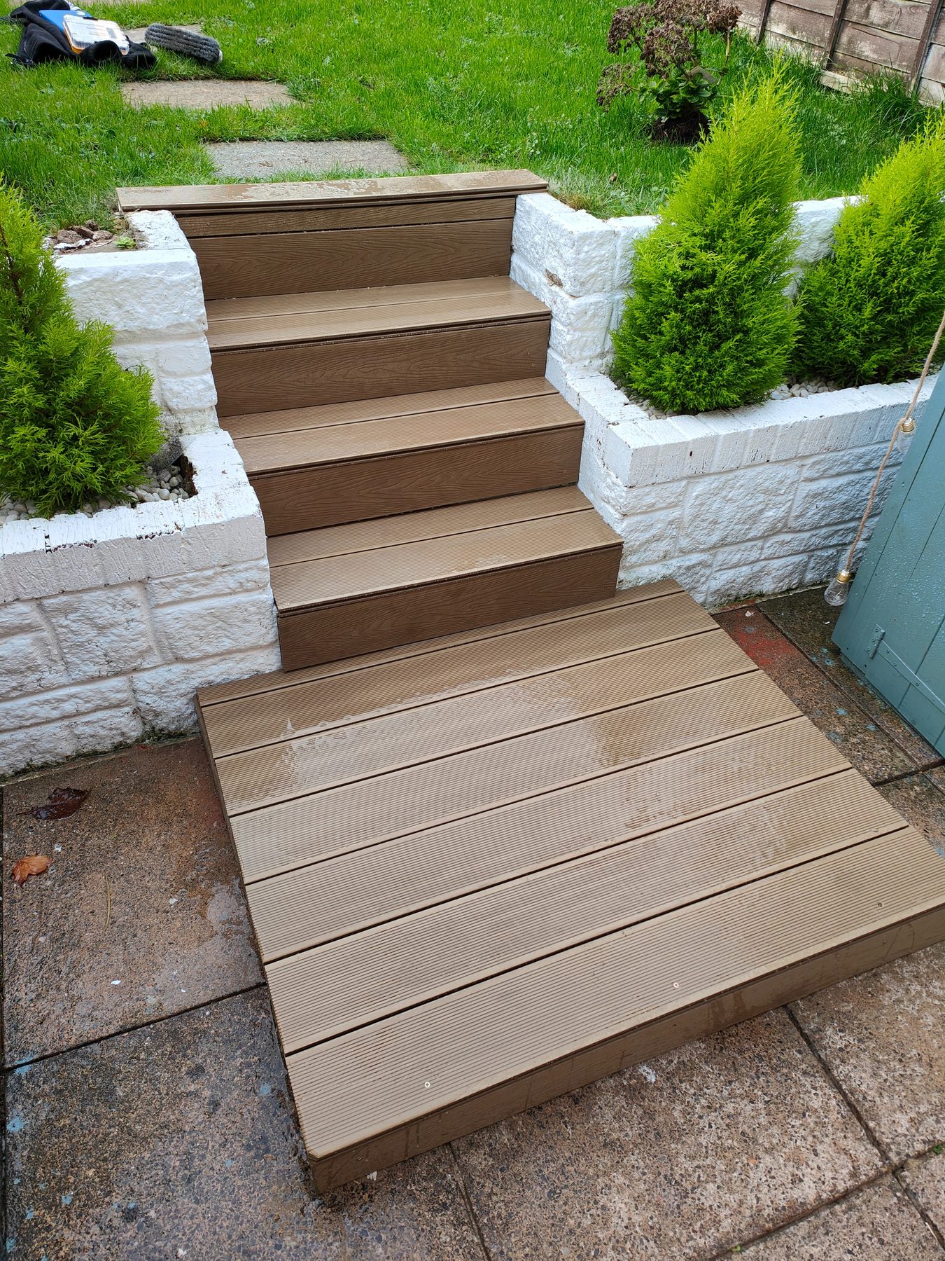 Composite deck steps