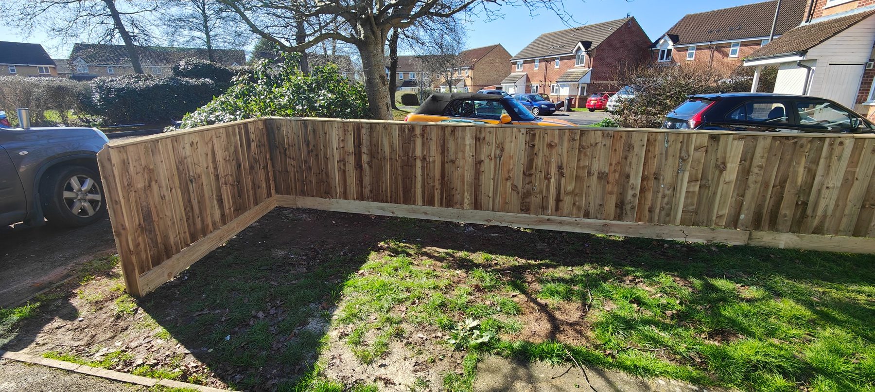 Front garden fence corner